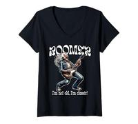 Donna I'm Not Old, I'm Classic Fun Baby Boomer Design Maglietta con Collo a V