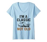 Donna I'm Not Old I'm Classic Funny Vintage Car Festa del papà Maglietta con Collo a V