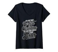 Donna I'm Not That Perfect Christian I'm The One Who Knows Maglietta con Collo a V