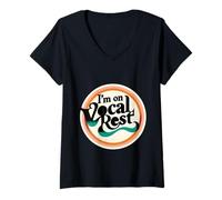 Donna I'm On Vocal Rest Recupero della Voce del cantante |- Maglietta con Collo a V