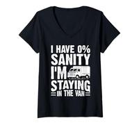 Donna I'm Staying in Tha Van Phasmophobia Gamer Man Women Maglietta con Collo a V