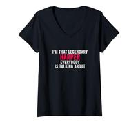 Donna I'm That Legendary Harper Tutti parlano Maglietta con Collo a V