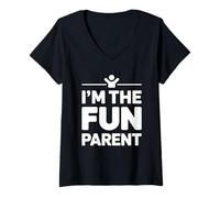 Donna I'm The Fun Parent Maglietta con Collo a V