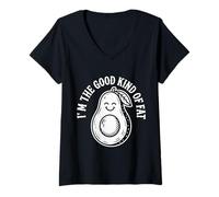 Donna I'm The Good Kind of Fat Cibo Avocado Sano ||- Maglietta con Collo a V