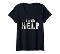 Donna I'm The Help Friend Bestie If Lost Drunk Bachelorette Party Maglietta con Collo a V