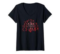 Donna I'm The Zodiacs HEAVYWEICHT Champ Maglietta con Collo a V