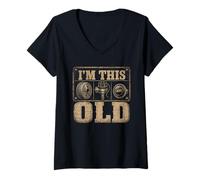 Donna I'm This Old Funny Car Mechanic Humor Maglietta con Collo a V