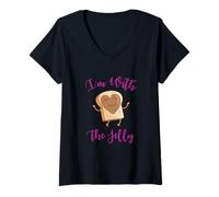Donna I'm with The Jelly Matching per Besties e Bestfriends Maglietta con Collo a V