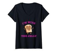 Donna I'm with The Jelly Matching per Besties e Bestfriends Maglietta con Collo a V
