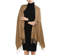 Donna Imitation Shawl And Shawl Evening Gown Long Scarf Sciarpa Giallo Senape Nero Donna, marrone, A