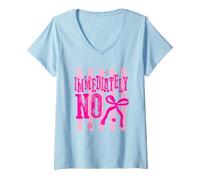 Donna Immediatamente No Sarcastic Pink Statement Design Maglietta con Collo a V