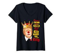 Donna Impeach Trump-Resistere Trump - Maglietta da clown anti-Trump Maglietta con Collo a V
