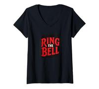 Donna Impressionante Ring The Bell Cotume Maglietta con Collo a V
