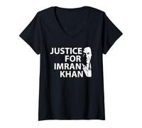 Donna Imran Khan PTI Camicia Imran Khan Assolutamente No Maglietta con Collo a V