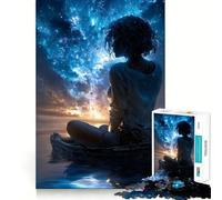 Donna in barca che guarda le stelle - Puzzle per adulti da 1000 pezzi,gioco di concentrazione mentale,qualità premium,taglio laser,divertimento serale in famiglia (38x52cm)
