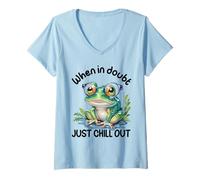 Donna in Caso di Dubbio Rilassati Maglietta con Collo a V