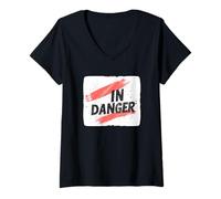 Donna In Danger - Costume per bambini e bambine Maglietta con Collo a V