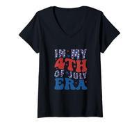 Donna In my 4th of July Era Liberty American Independence Spirit Maglietta con Collo a V