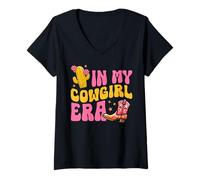 Donna in My Cowgirl Era Western Cow Girl Stivali Rodeo Country Girl Maglietta con Collo a V