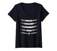 Donna In My Double Digits Era - Braccialetti dell'amicizia per 10° compleanno Maglietta con Collo a V