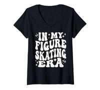 Donna in My Figure Skating Era Ice Rink Figure Skater Pride Maglietta con Collo a V