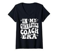 Donna in My Gymnastics Coach Era, Instructor, Tumbling Teacher Maglietta con Collo a V