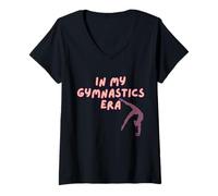 Donna in My Gymnastics Era Tumbling Rhythmic Dancing Funny Gymnast Maglietta con Collo a V