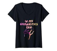 Donna in My Gymnastics Era Tumbling Rhythmic Dancing Funny Gymnast Maglietta con Collo a V