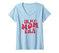 Donna in My Mom Era Lover Groovy Retro Mom Madre Day Birthday Maglietta con Collo a V