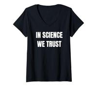 Donna in Science We Trust Equality Pride Trans Rights Graphic Tee Maglietta con Collo a V