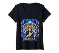 Donna Inanna - Dea sumera Sumera Mesopotamia Mitologia Maglietta con Collo a V