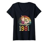 Donna Inarrestabili, forti e belle, vintage, per il 44° compleanno Maglietta con Collo a V