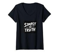 Donna Incredibile Dichiarazione Simply The Truth per Ragazzi e Ragazze Maglietta con Collo a V