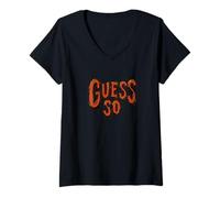 Donna Incredibile Guess So Motto Maglietta con Collo a V