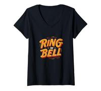 Donna Incredibile Motto della Dichiarazione Ring The Bell Maglietta con Collo a V