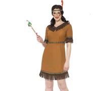 Donna Indiano Nativo Americano Maiden Costume Wildwest Completo Smiffys