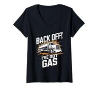 Donna Indietro I've Got Gas Trucker Funny Trucker Maglietta con Collo a V