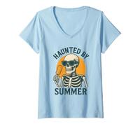 Donna Infestati dall'estate - Spooky Ice Pop Vibes Maglietta con Collo a V