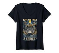 Donna Ingegnere dell'Esercito Building A Bridge Maglietta con Collo a V