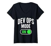 Donna Ingegnere Devops Maglietta con Collo a V