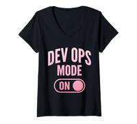 Donna Ingegnere Devops Maglietta con Collo a V