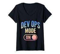 Donna Ingegnere Devops Maglietta con Collo a V
