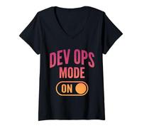 Donna Ingegnere Devops Maglietta con Collo a V