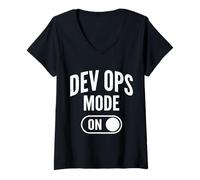 Donna Ingegnere Devops Maglietta con Collo a V