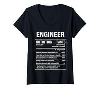 Donna Ingegnere STEM Nerd Fatti divertenti Maglietta con Collo a V