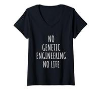 Donna Ingegneria Genetica Uomini Donne DNA Biotecnologie CRISPR Genome Lab Maglietta con Collo a V