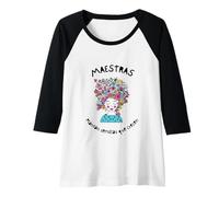 Donna Insegnante Semi Piante Crescere Natale Scuola Maglia con Maniche Raglan