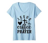 Donna Instant Mom Just ADD Coffee Maglietta con Collo a V