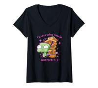 Donna Invader Zim Guess Who Made Waffles Gir Maglietta con Collo a V