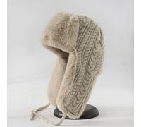 Donna Inverno Cavo Maglia Colbacco Pelliccia Finta Paraorecchie Antivento Russo